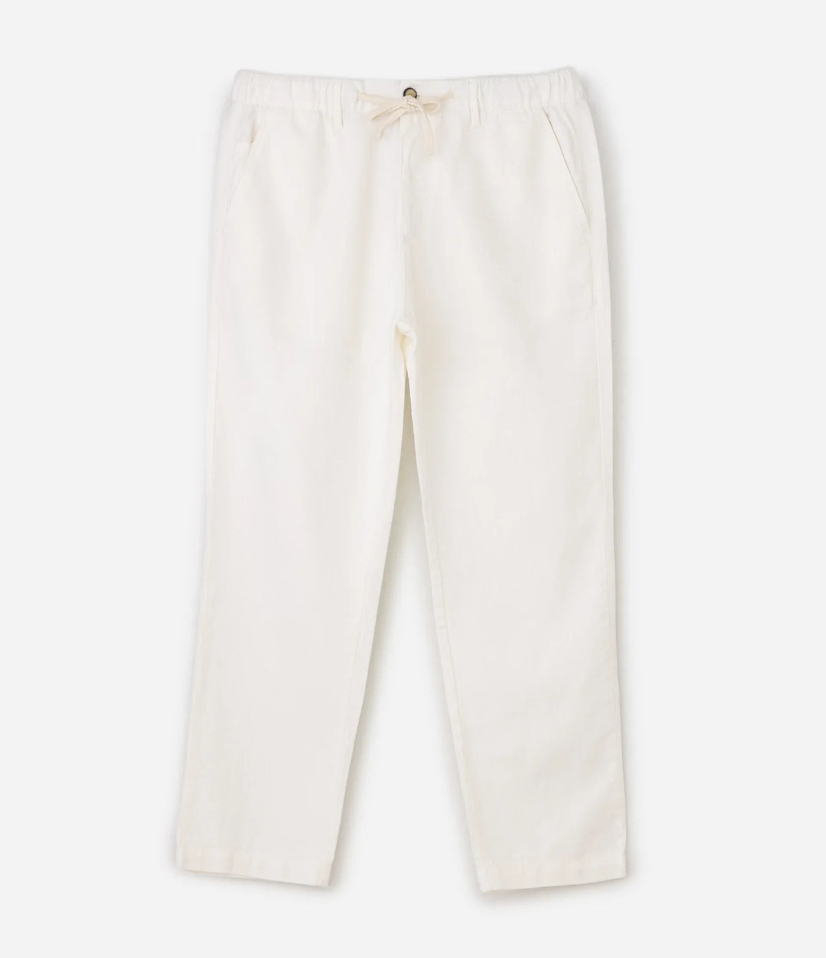 Comfort Cotton Straight-Leg Trousers – Sand
