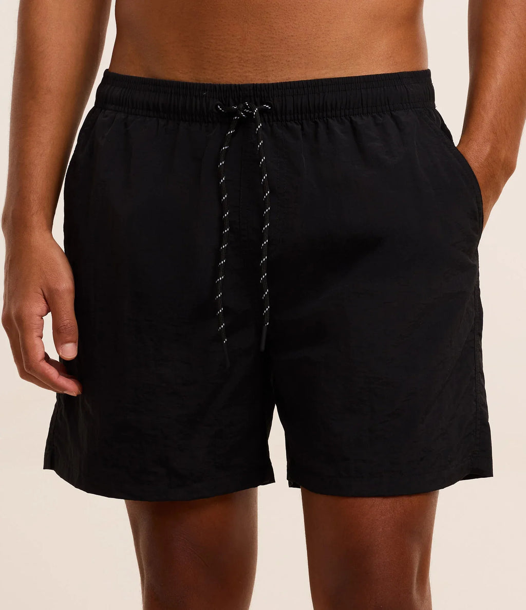 Essential Quick-Dry Swim Shorts – Black
