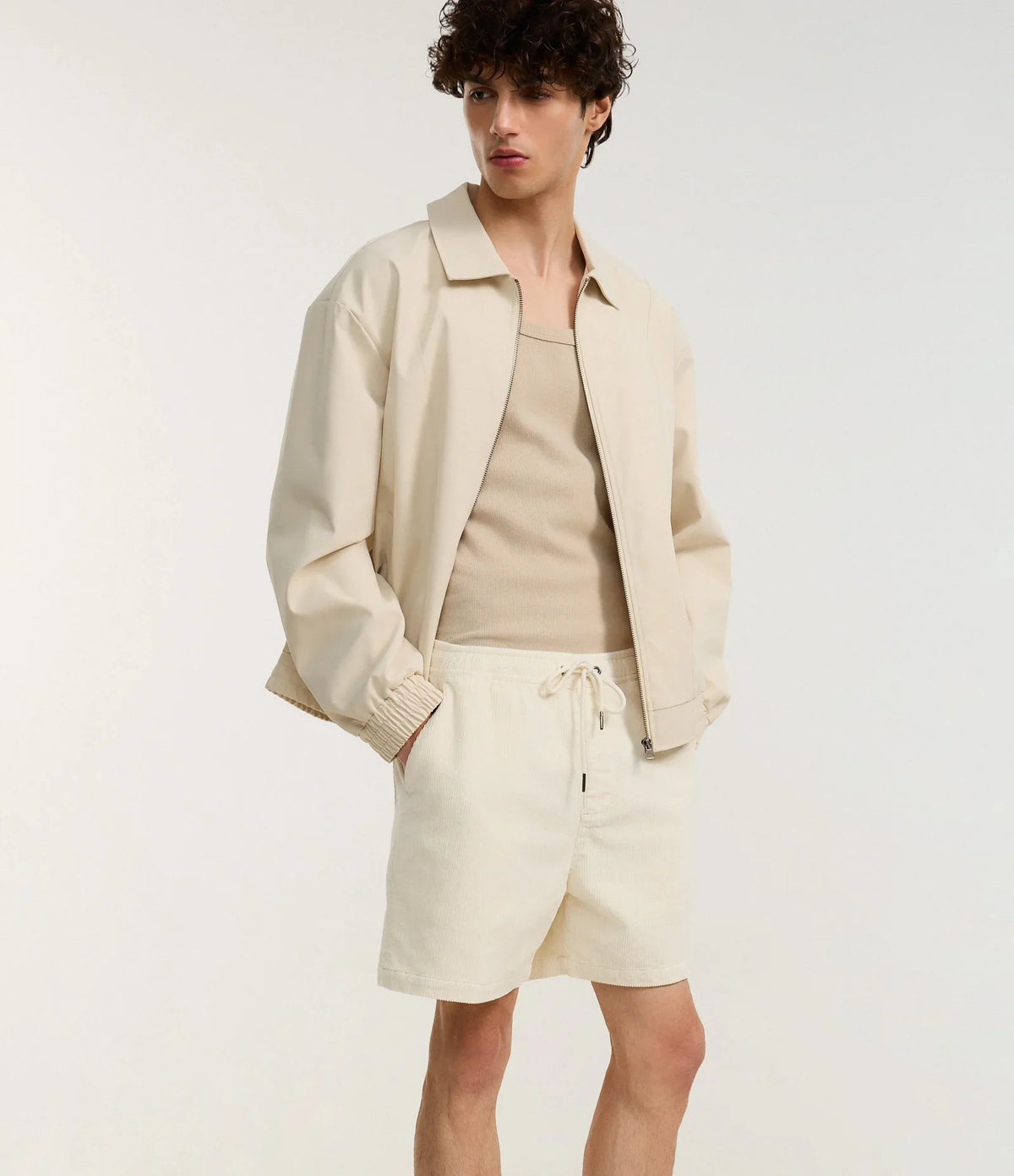Corduroy Runner Shorts – Sand