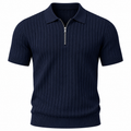 Men’s Ribbed Zip Polo Shirt